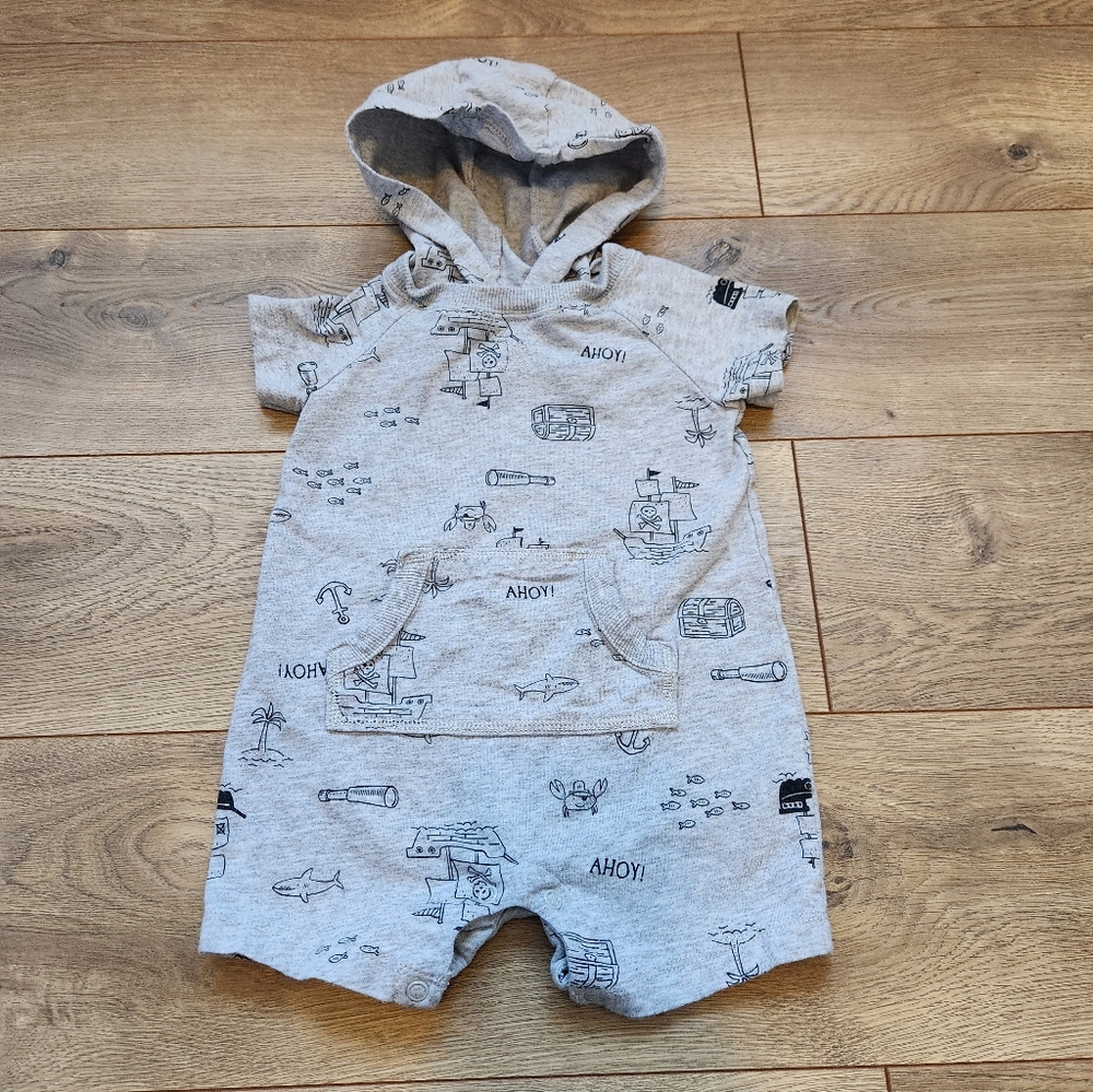 9m Carter's Boys Pirate Hooded Romper